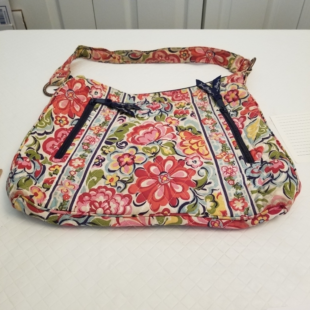 Vera Bradley Purse Handbag Shoulder Zip Front Zip Pockets  Hope Garden Floral